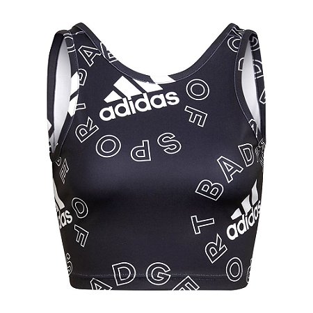 Regata Adidas Cropped Design to Move Feminino Preto