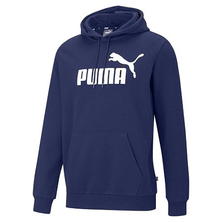 Moletom Puma Essentials Big Logo Azul Marinho Masculino