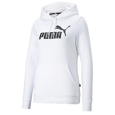 Moletom Puma Essentials Logo FL Feminino Branco