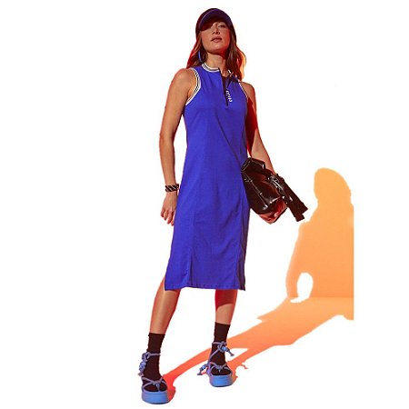 Vestido Colcci Sport Casual Feminino Azul Ultra Blue