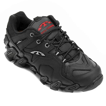 Bota Bull Terrier Trilha Aton Low Preto e Vermelho Masculino