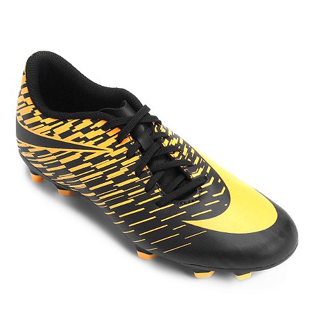 Chuteira Campo Nike Bravata II FG Preto/Laranja