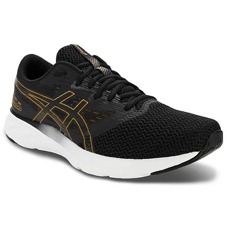 Tenis Asics Fuzeblast SE Corrida Preto e Dourado Masculino