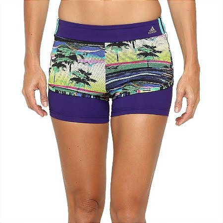 Short Adidas Duplo W G2 Salinas Print Roxo