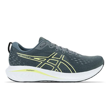 Tenis Asics Gel-Excite 10 Corrida Cinza e Amarelo Masculino