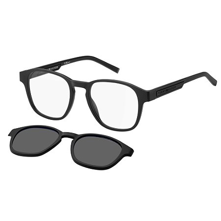 Óculos de Sol Tommy Hilfiger 2085CS Preto Polarizado CLIP ON