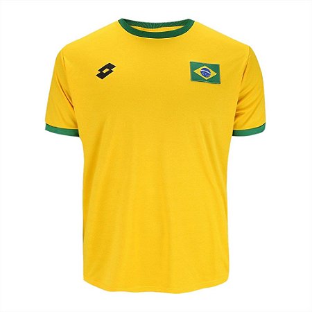 Camisa Lotto Flag Brasil Amarela