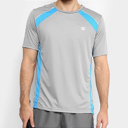 Camiseta Wilson Tour Cinza/Azul