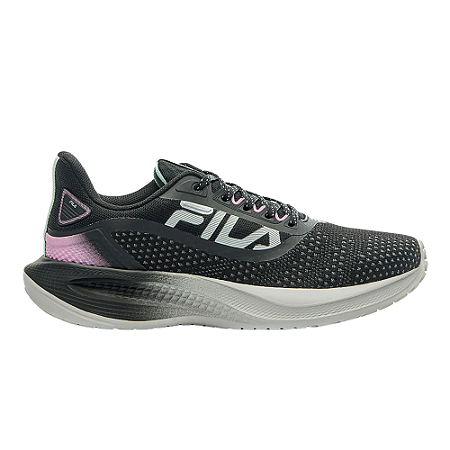 Tenis Fila Efecto Preto/Rosa Feminino