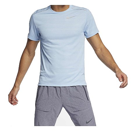 Camiseta Nike Dry Miller Top Ss Azul Claro