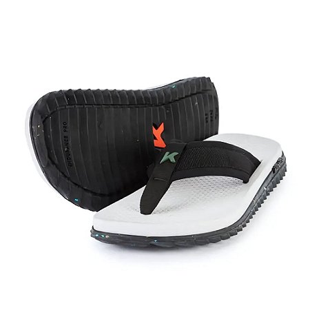 Sandália Kenner Kivah Pro Cushy Reuse Masculino Branco Preto