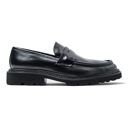 Sapato Mocassim Oficina Hugo Masculino Couro Preto