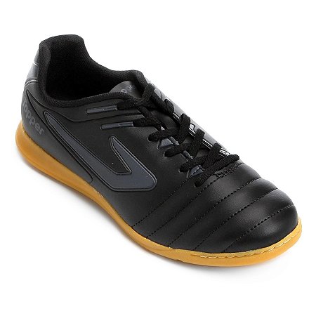 Chuteira Futsal Topper Boleiro Preto/Preto