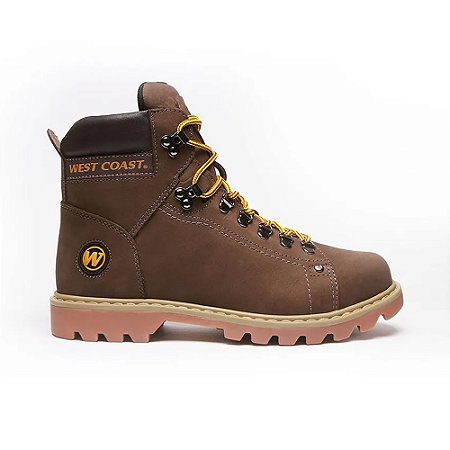 Bota West Coast Worker Classic Nobuck Masculino Couro Marrom
