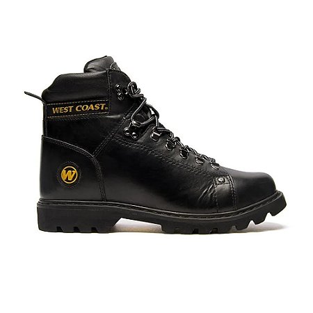 Bota West Coast Worker Classic Anilina Masculino Couro Preto