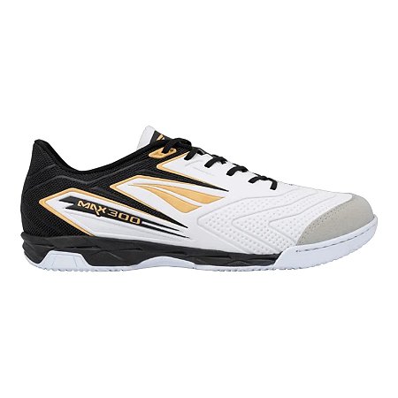 Chuteira Futsal Penalty Max 300 Y1 Masculino Branco Dourado