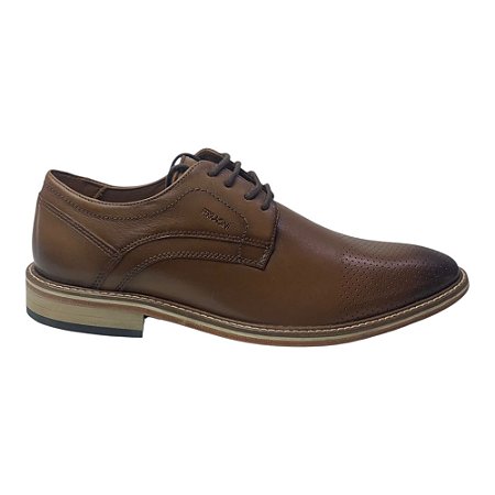 Sapato Social Ferracini Open Lux Havana Couro Marrom