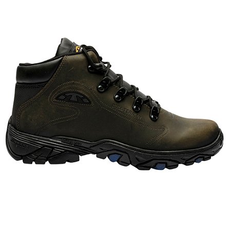 Bota Bull Terrier Canyon Musgo Masculino Couro Verde
