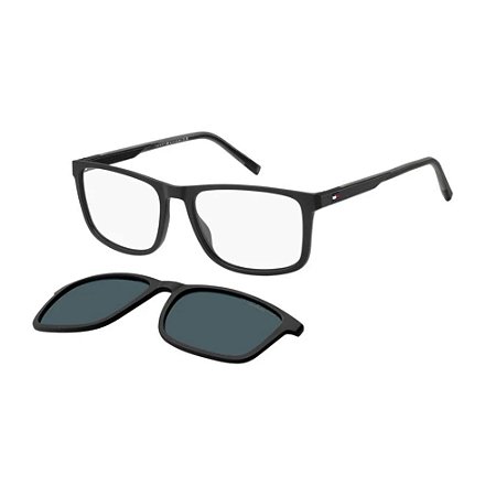 Óculos de Sol Tommy Hilfiger Clip On 2281C Preto Lente Azul