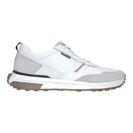 Tênis Sapatênis Pegada Casual 110751 Couro Branco Masculino