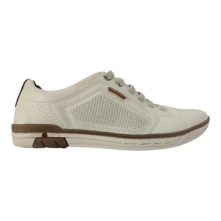 Tênis Sapatênis Pegada Milk Casual Couro Off White