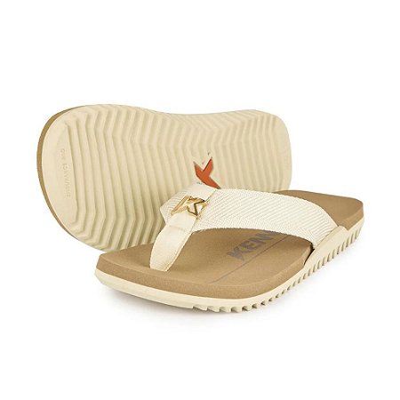 Chinelo Kenner Nk6 Masculino Bege/Dourado