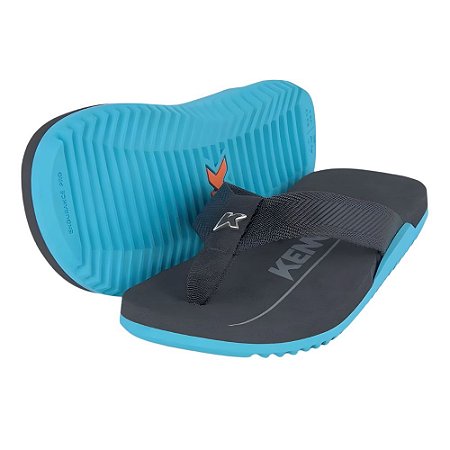 Chinelo Kenner Nk6 Sport Masculino Preto e Azul