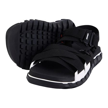 Chinelo Kenner Megah Z Elástico Tramado Masculino Preto