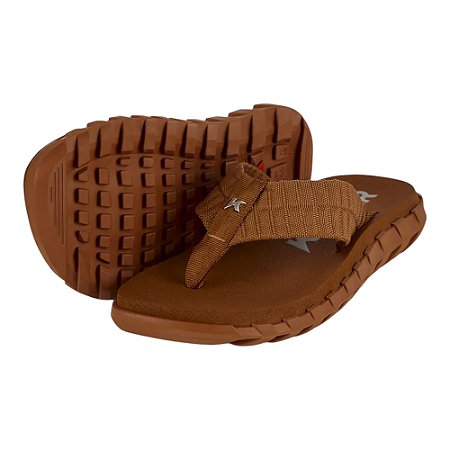 Chinelo Kenner Megah Canela Masculino Marrom