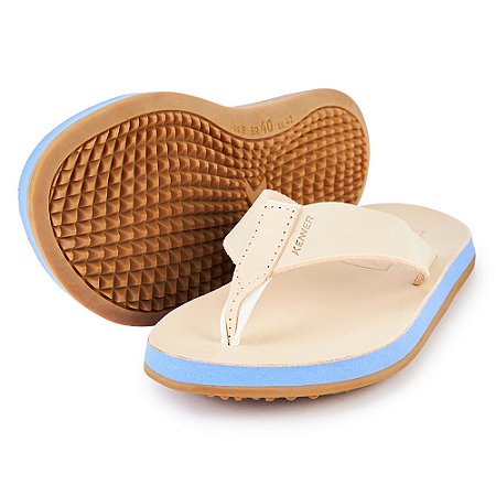 Chinelo Kenner Legend 35 Crepe Candy Masculino Bege e Azul
