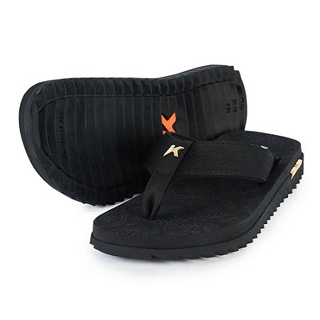 Chinelo Kenner Kivah Line Fluminense Nylon Masculino Preto