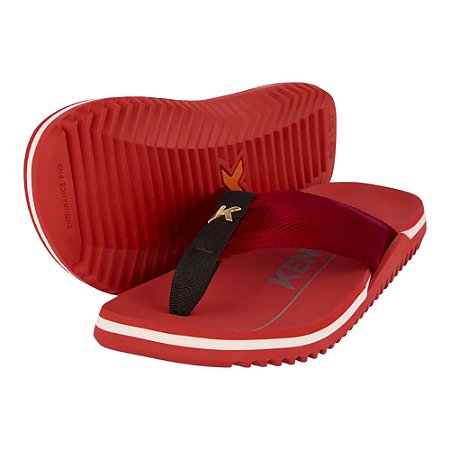 Chinelo Kenner Nk6 Slim Nylon Masculino Vermelho