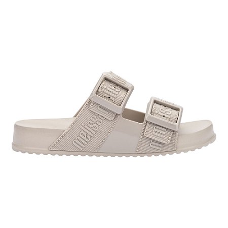 Sandália Melissa Cozy Slide M-Lover Ajustável Feminino Bege