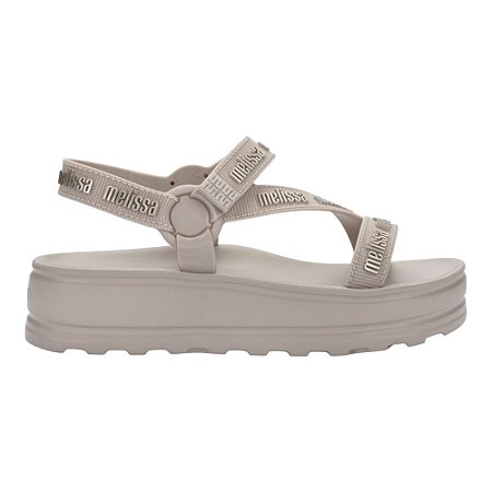 Sandália Melissa Stripes Platform M-Lover Feminino Bege
