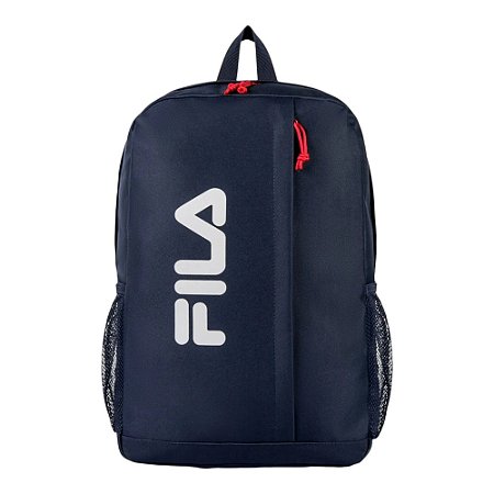 Mochila Fila Basic Letter 18L Unissex Azul Marinho