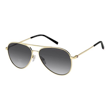 Óculos Tommy Hilfiger 2336S Unissex Preto e Dourado