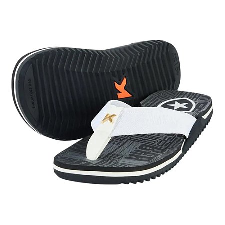 Chinelo Kenner Collab Botafogo Nk6 Kids Preto e Branco