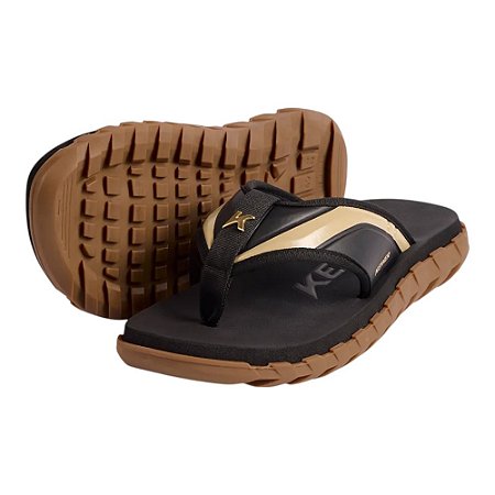 Chinelo Kenner Megah Turbo Masculino Preto e Marrom
