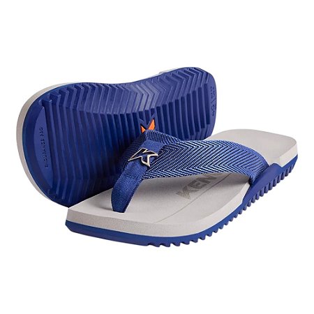 Chinelo Kenner Nk6 Masculino Cinza e Azul