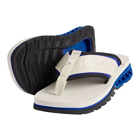 Chinelo Kenner Rakka Sport Masculino Off White e Azul