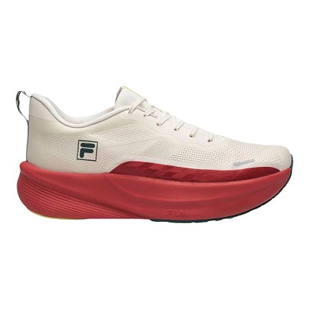 Tênis Fila Aero Skyfoam Bege e Vermelho Feminino