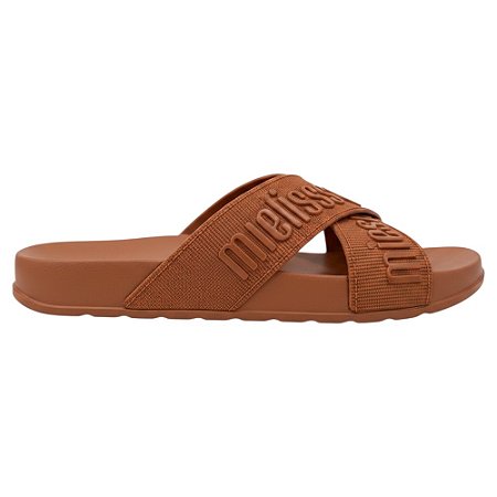 Chinelo Melissa Cozy Slide Marrom Feminino