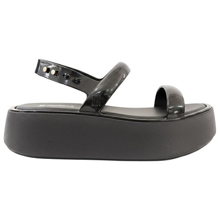Chinelo Melissa Wave Platf Preto Feminino