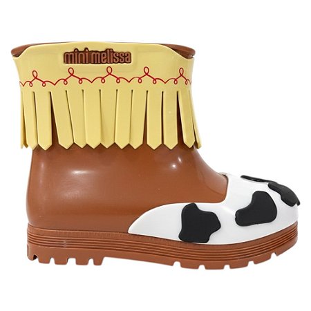Bota Mini Melissa Welly Woody Toy Story Infantil Marrom