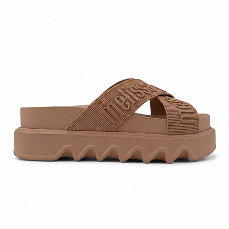 Sandália Melissa Cross M-Lover Plataforma Marrom Feminino