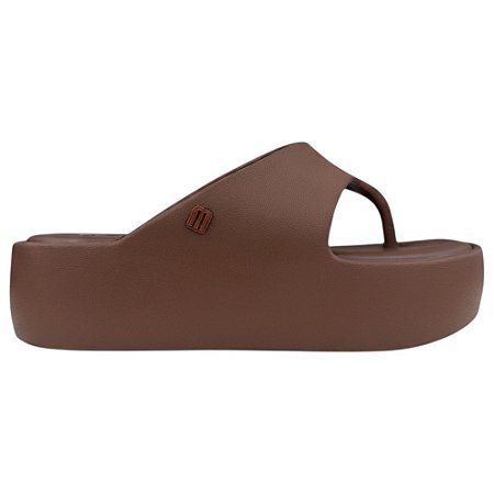 Chinelo Melissa Free Plataforma Marrom Escuro Feminino