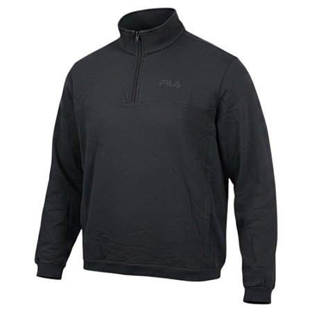 Moletom Blusa Fila Comfort Zip Masculino Preto