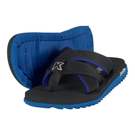 Chinelo Kenner Kivah Spider Preto e Azul Masculino