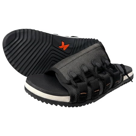 Chinelo Kenner Hook Cordura Cinza Escuro e Preto Masculino