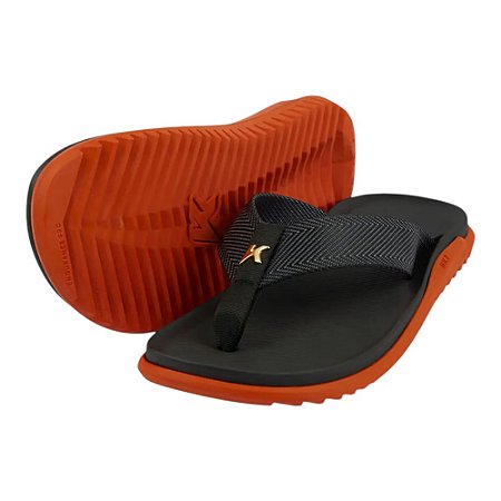 Chinelo Kenner Nk7 Masculino Laranja e Preto
